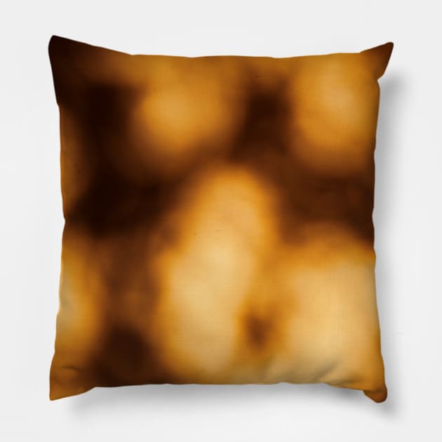 Golden Sunshine Bokeh Spheres Pillow by textural