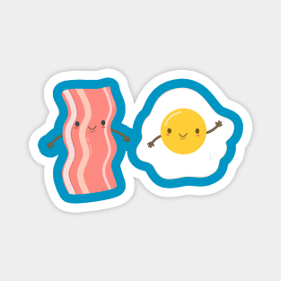 Cute and Kawaii Bacon and Eggs T-Shirt Magnet