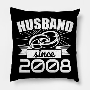 'Husband Since June 2008' Cute Anniversary Gift Pillow