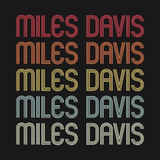 Retro Miles Wordmark Repeat - Vintage Style T-Shirt