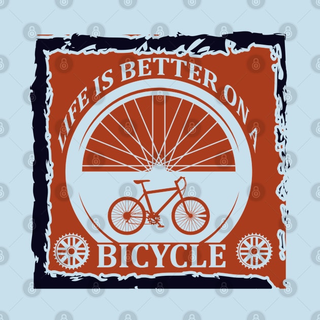 Life is better on a bicycle. Riding fan cycling. Perfect fitting present for mom girlfriend mother boyfriend mama gigi nana mum uncle dad father friend him or her by SerenityByAlex