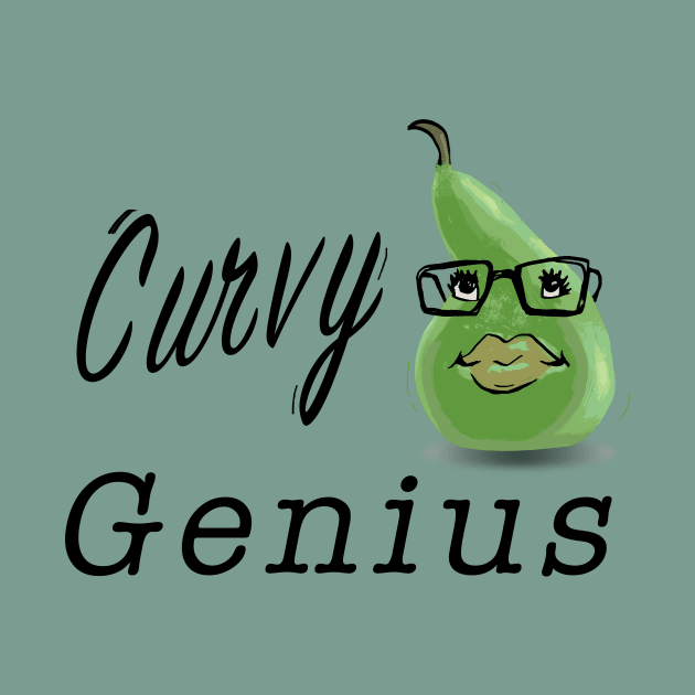 Cute curvy genius womens design by Shanti-Ru Design