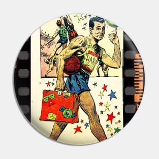 VINTAGE COMICS BASKETBALL PLAYER STARS Pin