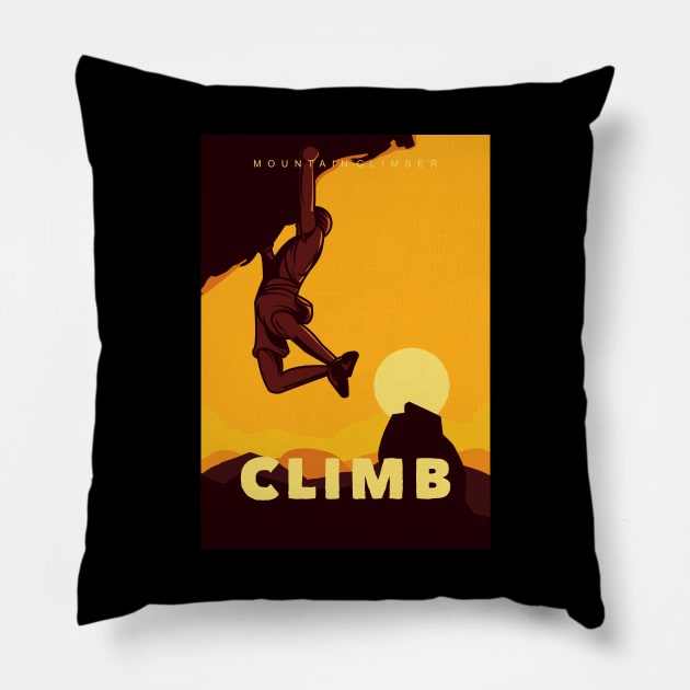 Climb Pillow by Unestore