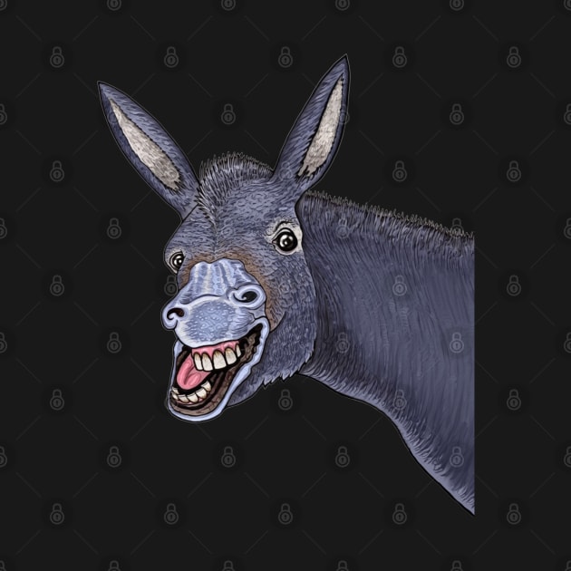 Donkey,donkey smile by Artardishop