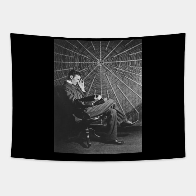 Nikola Tesla Tapestry by MiljanaVuckovic