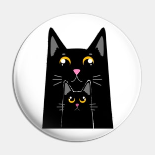 Daddy Cat and baby Cat Pin
