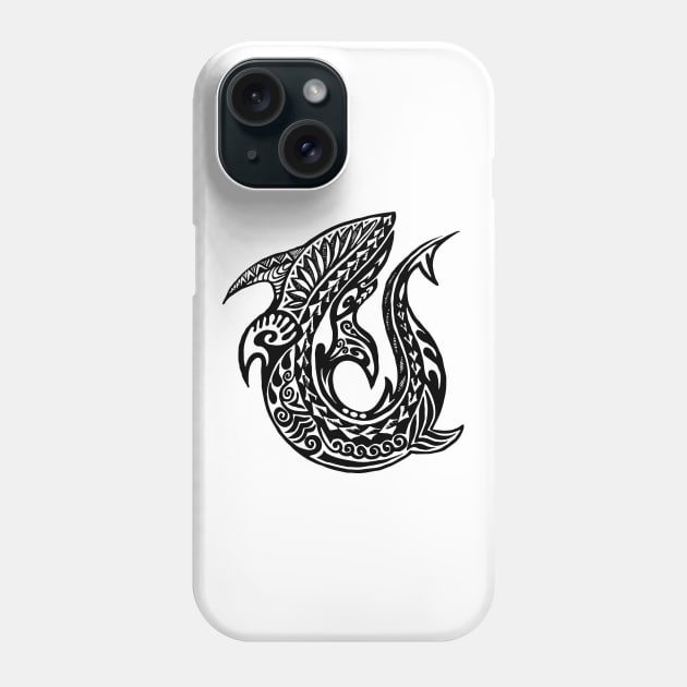 Shark Maori Tattoo Phone Case by Kevan Hom