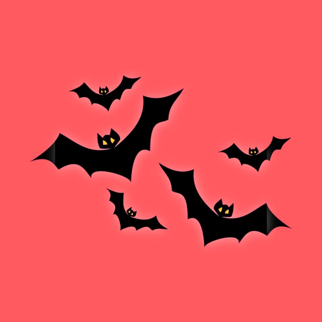 Bats Flying Flight Halloween by MIRgallery