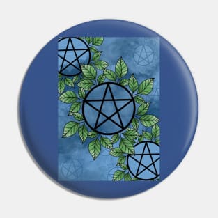 Blue Skies Pentagram Pin