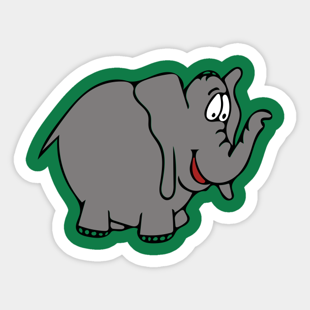 Big Fat Elephant Cartoon - Elephant Costume - Sticker | TeePublic Big Fat Elephant Cartoon - Elephant Costume - Sticker | TeePublic
