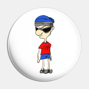 Cool Hip Hop Dude Comic Pin