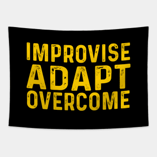 IMPROVISE ADAPTE OVERCOME Tapestry