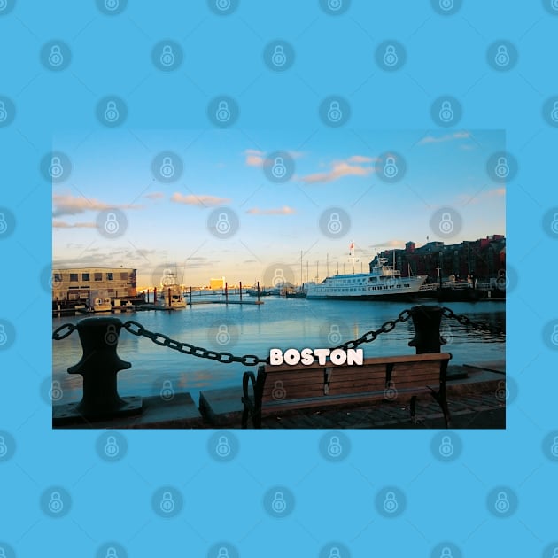 Boston city tiver view by BoogieCreates