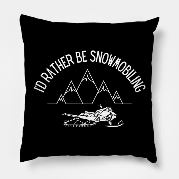 Snowmobiling 11 Pillow by TheSeason