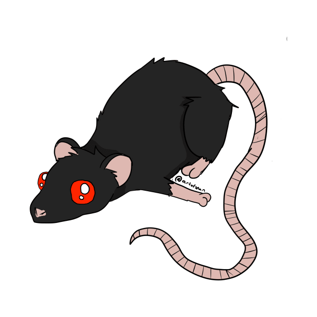 A Little Rattie - Black w/Red Eyes by tearsforlu