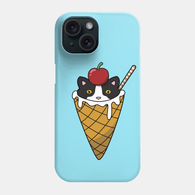 Vanilla Ice Cream Cat Phone Case by Purrfect