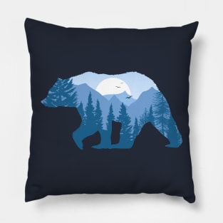 Grizzly Bear forest Pillow