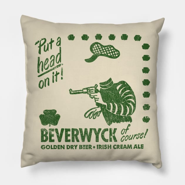 Beverwyck Irish Cream Ale --- 70s Aesthetic Pillow by feck!