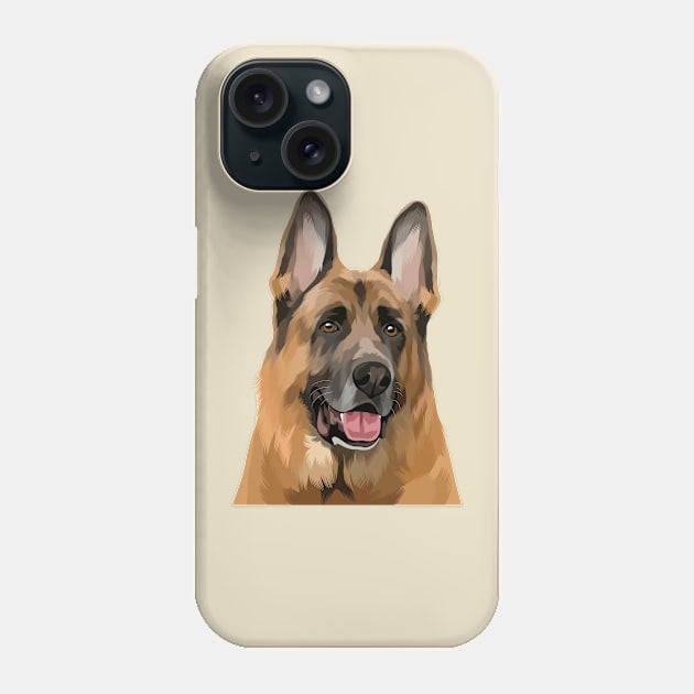 American Shepherd Illustration Phone Case by Heywids