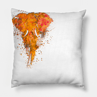 Splatter Paint Elephant Pillow