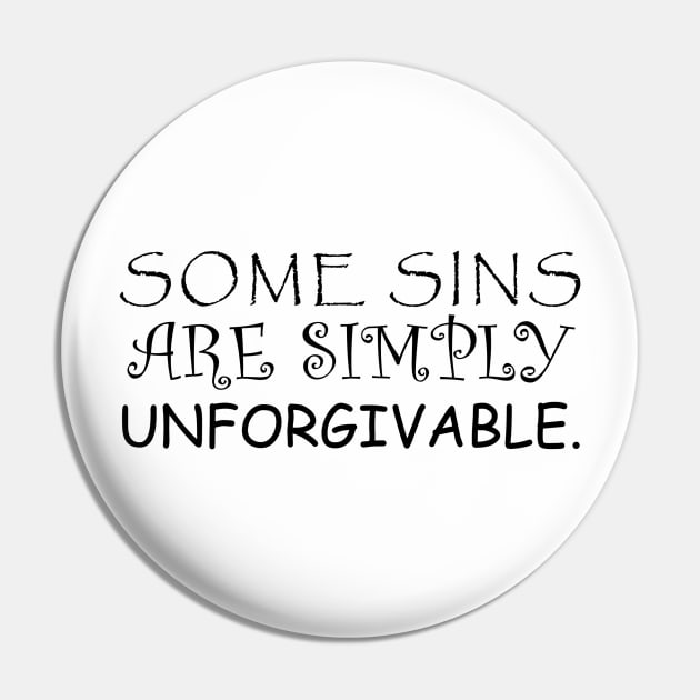 Type Sins Pin by Patrick McKiernan Design