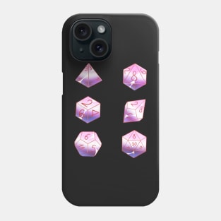 Pastel gender fluid dice set Phone Case