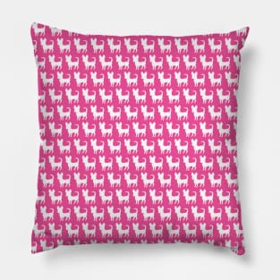 Chihuahua silhouette print (mini) pink Pillow