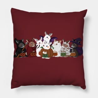 Rabbit Halloween Horizontal Design _ Bunniesmee Halloween Edition Pillow