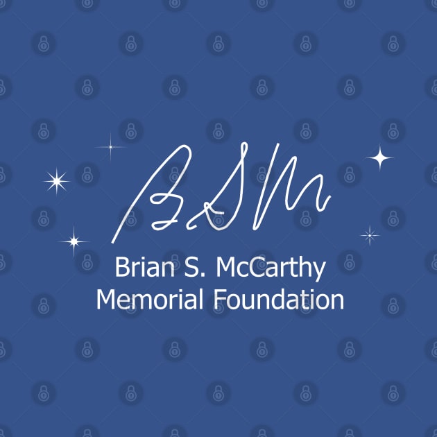 BSM Foundation White Logo on Navy Blue by Brian S McCarthy Memorial Foundation