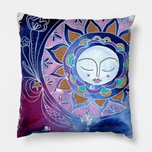 Moon and Mandala Pillow