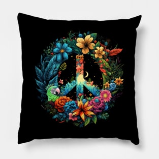 Floral Peace Designe #2 Pillow