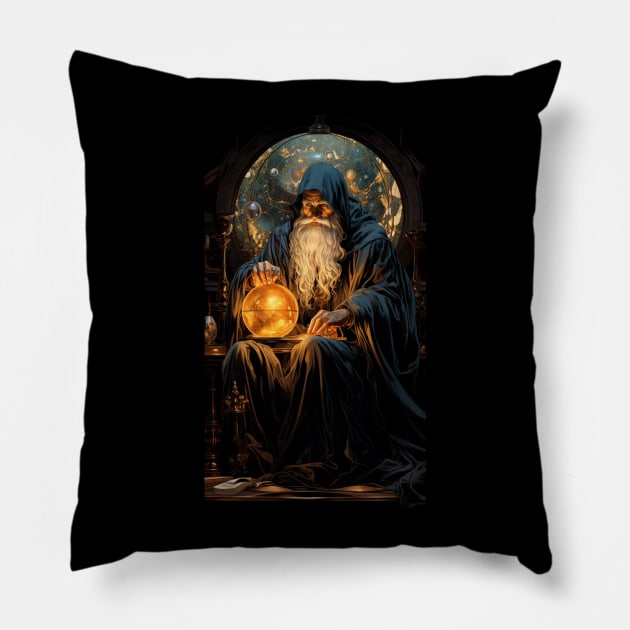 Arcane Sorcery - Fantasy Wizard Pillow by SzlagRPG