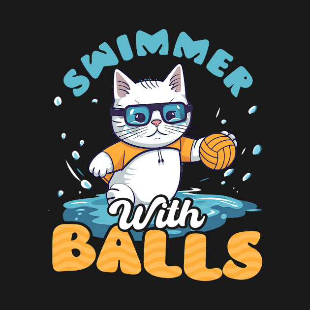 Water Polo Shirt | Swimmer With Balls by Gawkclothing