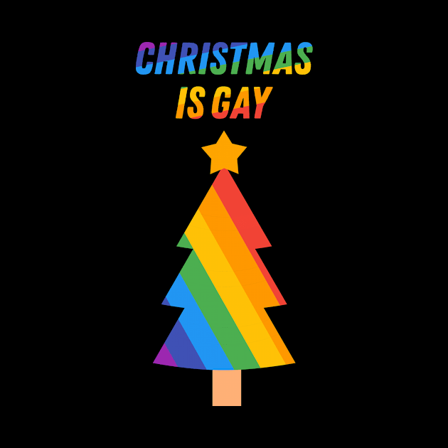 Christmas is Gay Rainbow Tree by heyjuliana
