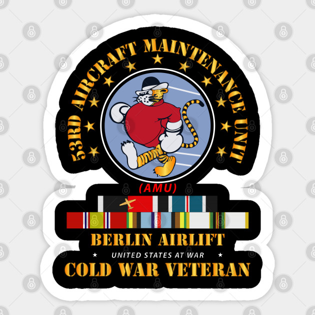 53rd Amu Berlin Airlift W Cold Exp Occp Airplane Svc 53rd Amu Berlin Airlift W Cold Exp Aufkleber Teepublic De teepublic