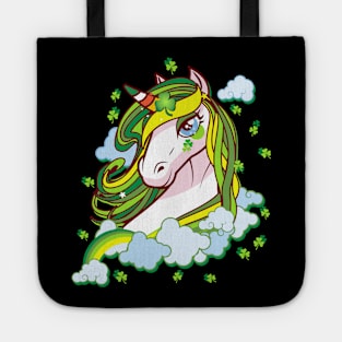 St Patricks Day Girls Dabbing Unicorn Leprechaun Lepricorn Tote