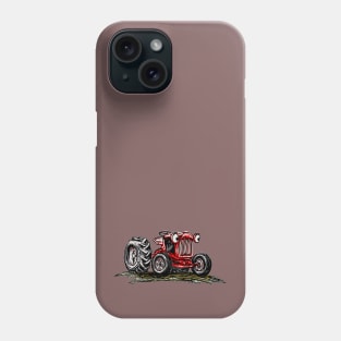 Red Cartoon Tractor Phone Case