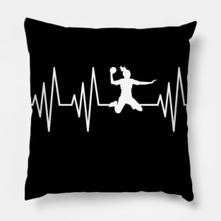 Handball Heartbeat Girl Gift Handball lovers Pillow