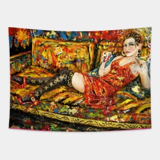 Smoking on the sofa Tapestry