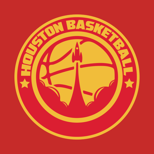 Houston basketball alternative vintage logo by Dystopianpalace