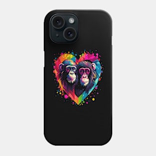 Chimpanzee Couple Valentine Phone Case