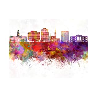 Colorado Springs V2 skyline in watercolor background T-Shirt