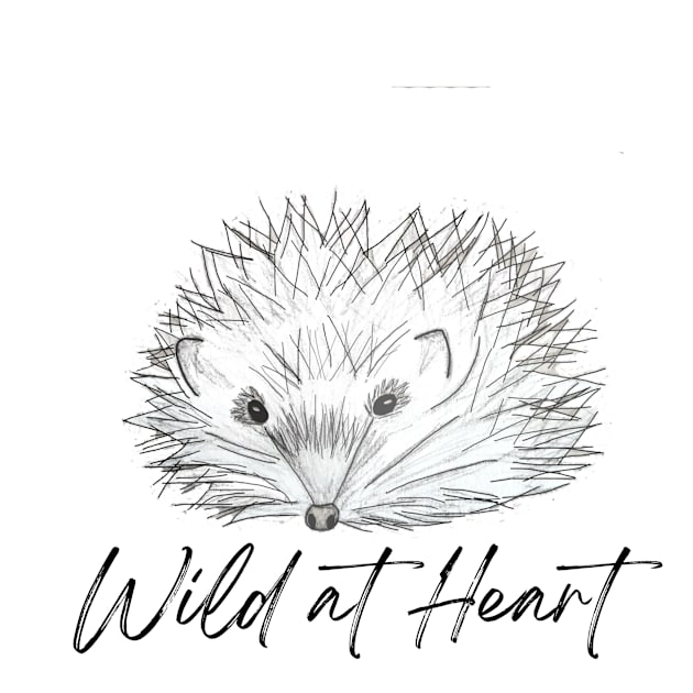 Wild at heart hedgehog Kids T-Shirt by LitchiArt