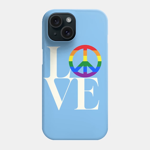 Peace and love - symbol for diversity and inclusion in blue Phone Case by punderful_day