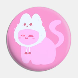 Catto with a Bunny Hat! Pin