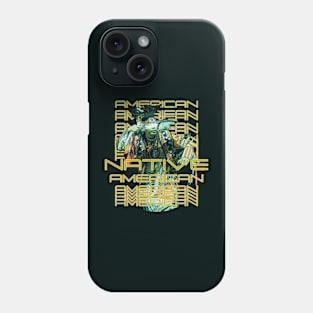 Man in Traditional , Indigenous Clothing cool Native American design Phone Case