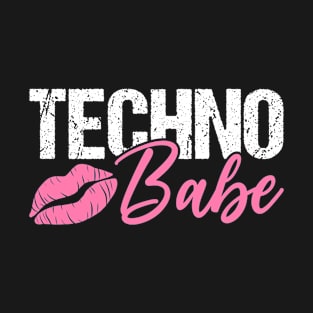 Techno Babe EDM Festival Rave Outfit for Women T-Shirt