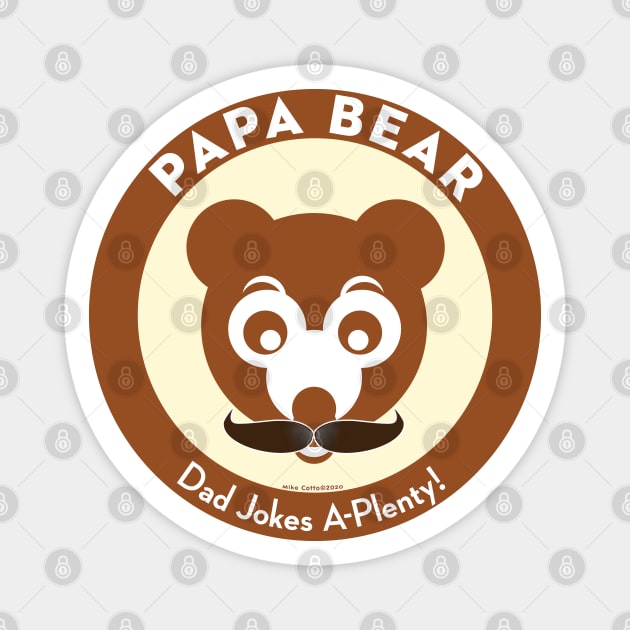 Papa Bear Magnet by MikeCottoArt