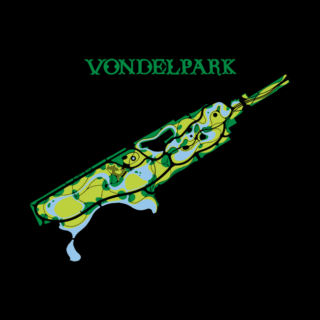 Vondelpark Amsterdam map by Modnay